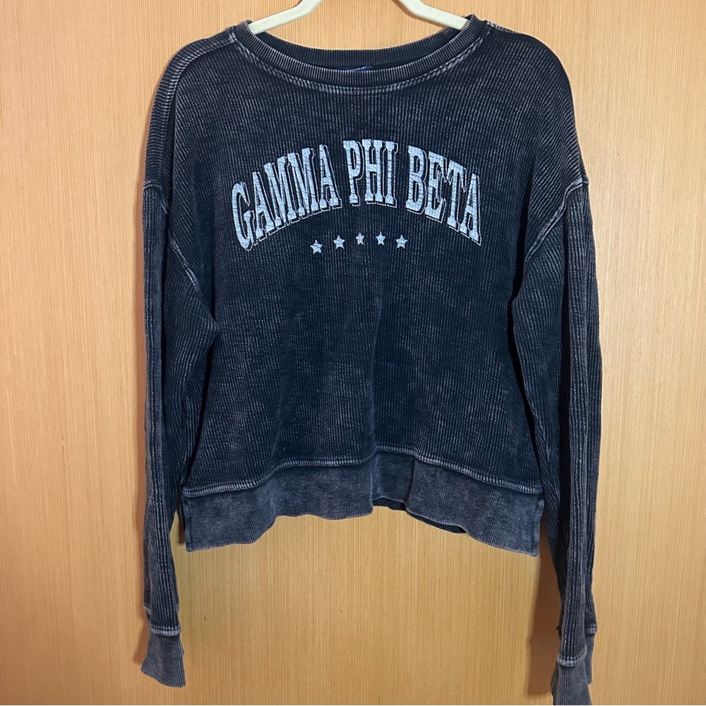 Gamma Phi Beta Sorority 100% Cotton Pullover Sweatshirt | Size S
